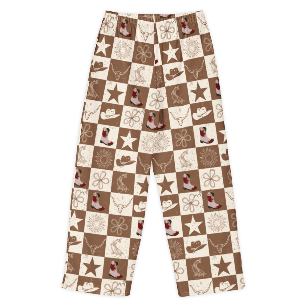 Western Checkered Sweatpants